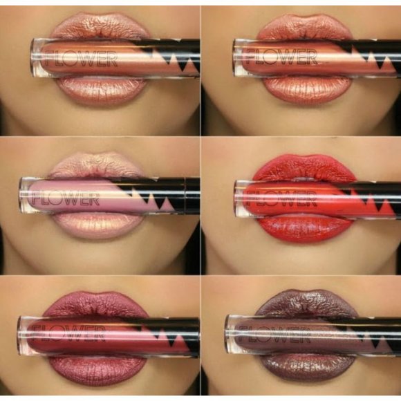 FLOWER Miracle Matte Metallic Liquid Lip Color Bronze Addiction .176 oz NEW - Picture 2 of 4